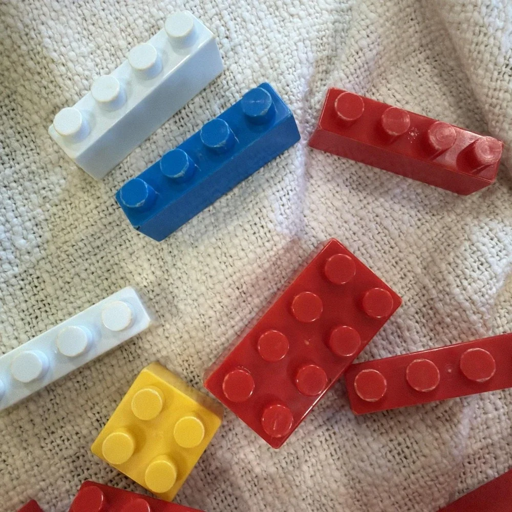 Vintage 1993 Lego Duplo Set Of 41 Legos, Yellow Bucket W/top And Original Ad